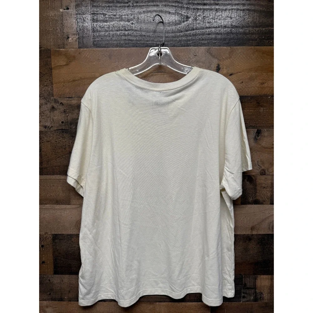 The North Face Evolution Half Dome‎ T Shirts Women 3XL Cream Cotton Short Sleeve - Picture 2 of 5